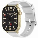 Smartwatch Damski GRAVITY GT15-10 Biały Pasek Silikonowy + Złota Bransoleta