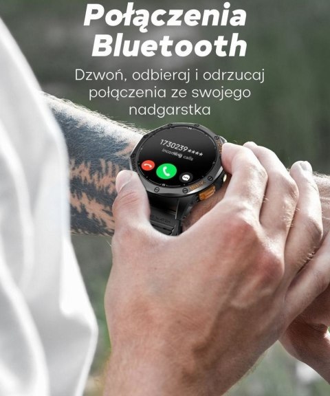 Smartwatch Męski GRAVITY GPS GT24-1 Czarny Pasek Silikonowy + Granatowy Pasek Silikonowy