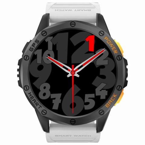 Smartwatch Męski GRAVITY GPS GT24-2 Czarny Pasek Silikonowy + Biały Pasek Silikonowy