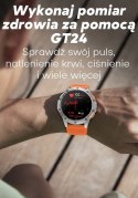 Smartwatch Męski GRAVITY GPS GT24-2 Czarny Pasek Silikonowy + Biały Pasek Silikonowy