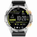 Smartwatch Męski GRAVITY GPS GT24-4 Czarny Pasek Silikonowy + Pomarańczowy Pasek Silikonowy