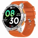 Smartwatch Męski GRAVITY GPS GT24-4 Czarny Pasek Silikonowy + Pomarańczowy Pasek Silikonowy