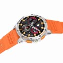 Smartwatch Męski GRAVITY GPS GT24-4 Czarny Pasek Silikonowy + Pomarańczowy Pasek Silikonowy