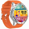 Smartwatch Męski GRAVITY GPS GT24-4 Czarny Pasek Silikonowy + Pomarańczowy Pasek Silikonowy