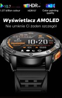 Smartwatch Męski GRAVITY GPS GT24-4 Czarny Pasek Silikonowy + Pomarańczowy Pasek Silikonowy