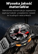 Smartwatch Męski GRAVITY GPS GT24-5 Czarny Pasek Silikonowy + Zielony Pasek Silikonowy