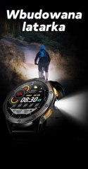 Smartwatch Męski GRAVITY GPS GT24-5 Czarny Pasek Silikonowy + Zielony Pasek Silikonowy