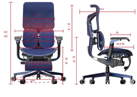 Fotel ergonomiczny gamingowy Angel GamePlus