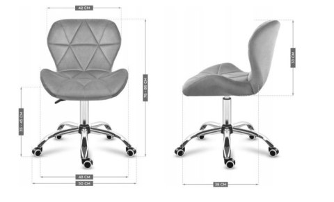 Krzesło obrotowe VASTO OFFICE VELVET BLACK CARO