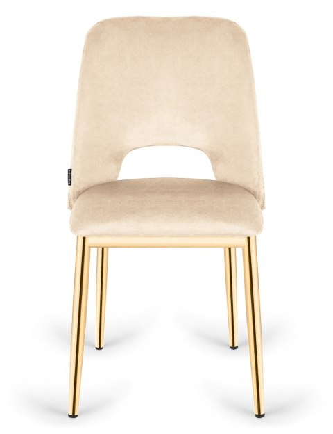 Krzesło tapicerowane GOTI CREAM VELVET GOLD