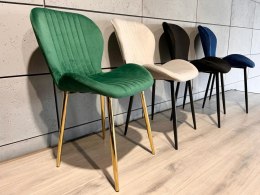 Krzesło tapicerowane MONTI VELVET SAND GOLD