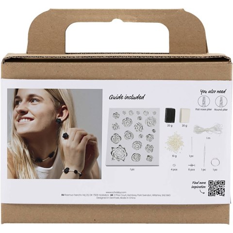 Zestaw do biżuterii Róże z glinki