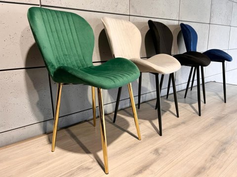 Krzesło tapicerowane MONTI VELVET SAND GOLD