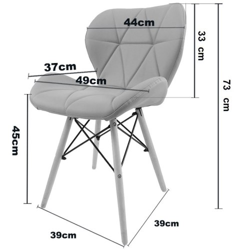 Krzesło tapicerowane VASTO GREEN FOREST VELVET SMOKE