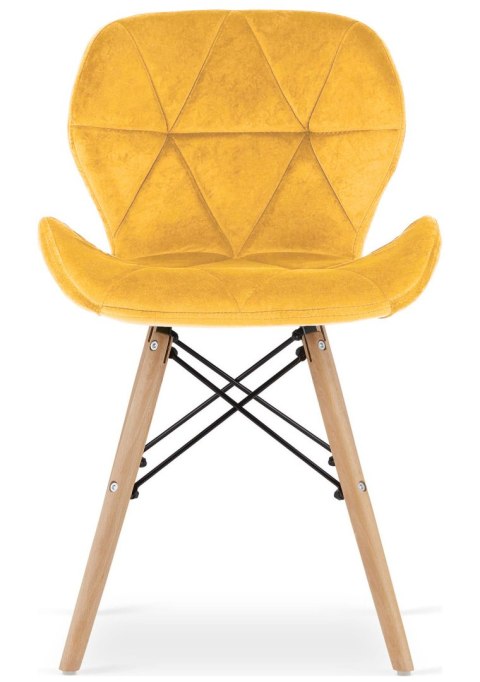 Krzesło tapicerowane VASTO MUSTARD VELVET