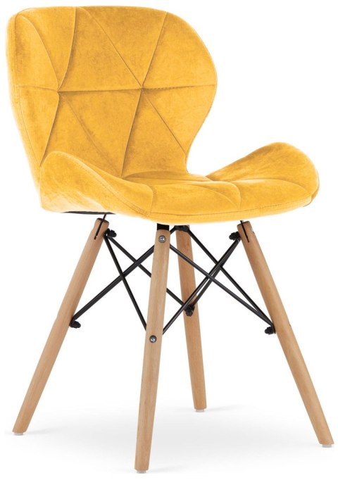 Krzesło tapicerowane VASTO MUSTARD VELVET