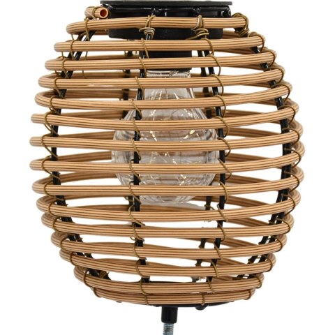 LAMPA SOLARNA KULA RATTAN NATURALNY PROGARDEN