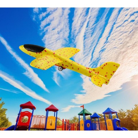 SAMOLOT STYROPIANOWY Z WYRZUTNIĄ 43CM ŻÓŁTY