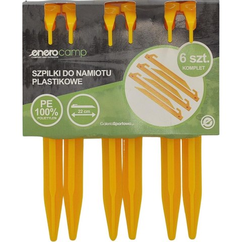 ŚLEDZIE DO NAMIOTU 22CM KPL. 6SZT PLASTIK ROYOKAMP