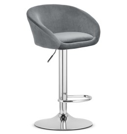 Hoker EAST - aksamit szary / baza chrom