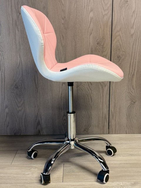 Krzesło obrotowe VASTO OFFICE PU PINK+WHITE