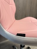 Krzesło obrotowe VASTO OFFICE PU PINK+WHITE