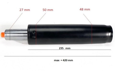 Siłownik XL fotela 420 mm CZARNY - skok 150 mm