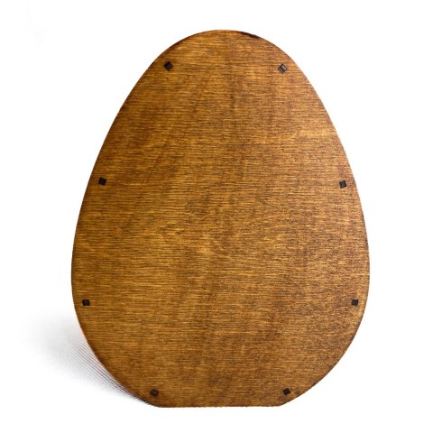 Wielkanocna dekoracja LED - Drewniane jajko + Baterie w zestawie