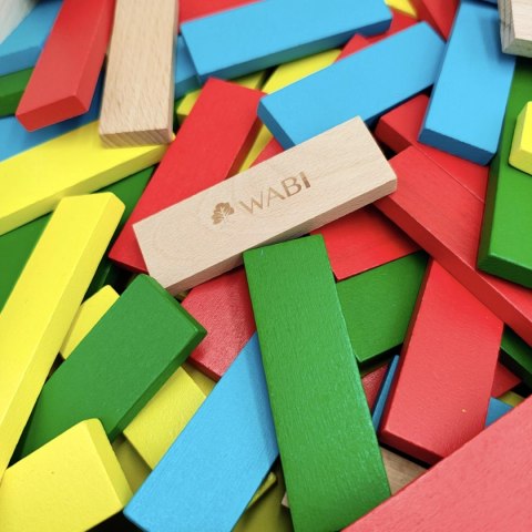 Klocki drewniane WABI Planks Edu [8+12 cm] - 200 szt.