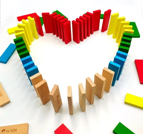 Klocki drewniane WABI Planks Edu [8+12 cm] - 200 szt.