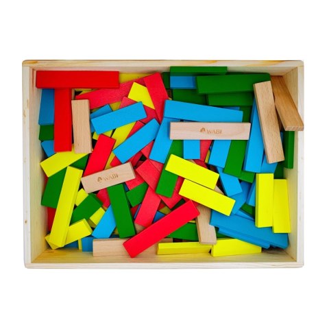 Klocki drewniane WABI Planks Edu Box [8+12 cm] - 200 szt.