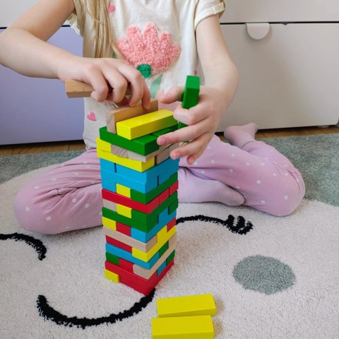 Klocki drewniane wieża WABI Tower - 54 el.