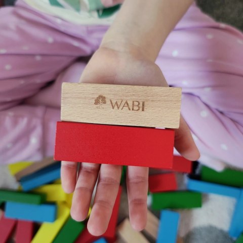 Klocki drewniane wieża WABI Tower - 54 el.