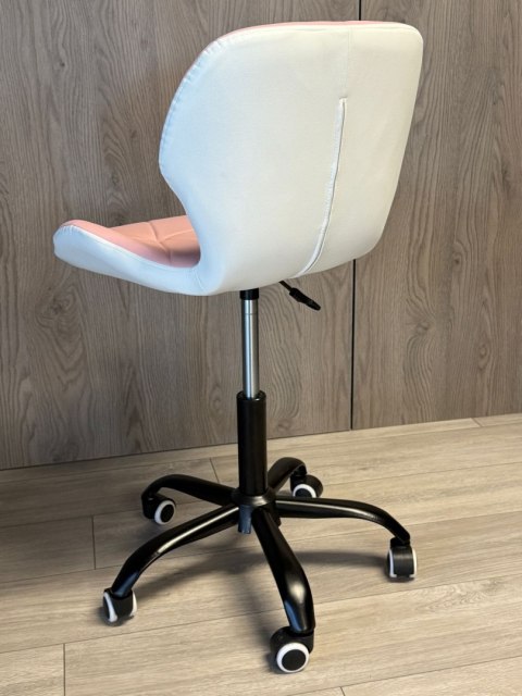 Krzesło obrotowe VASTO OFFICE PU PINK+WHITE SMOKE