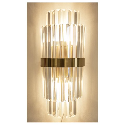 Kryształowy Kinkiet MONTE CARLO złoty Gold V11607