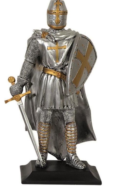 Rycerz - Krzyżowiec - duża figurka z poliresinu - MC-36049