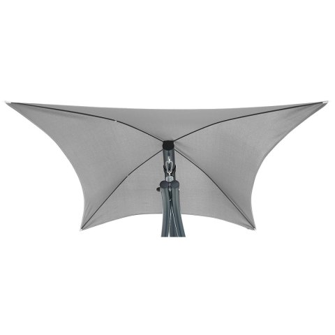 HUŚTAWKA FOTEL BUJANY Z PARASOLEM LIZBONA CIEMNO SZARA