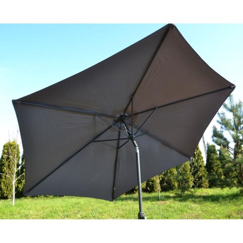 PARASOL OGRODOWY 300CM SKŁADANY SZARY
