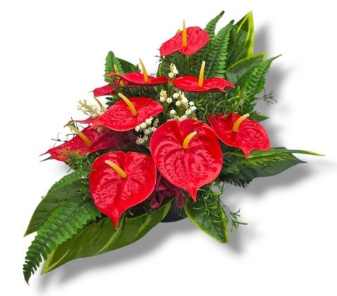 DUŻY STROIK NA CMENTARZ GRÓB XXL KWIATY NA GRÓB MISA Z OBCIĄŻENIEM