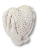 GIPSOWA FIGURKA SERCE W DŁONIACH DO MALOWANIA FARBKAMI NA ZAJĘCIA PLASTYCZNE DLA DZIECI