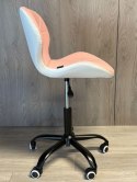 Krzesło obrotowe VASTO OFFICE PU PINK+WHITE SMOKE