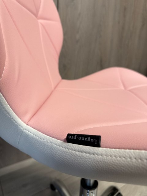 Krzesło obrotowe VASTO OFFICE PU PINK+WHITE