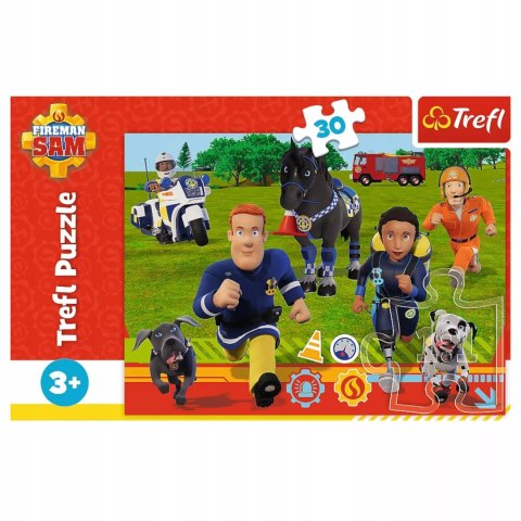 Puzzle Strażak Sam 30 el. Gotowi do pomocy Trefl 18297