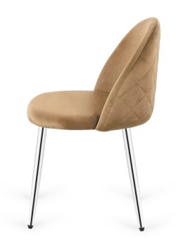 Krzesło tapicerowane GLORIA SAND VELVET SILVER