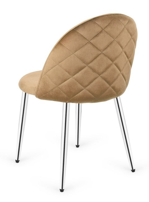 Krzesło tapicerowane GLORIA SAND VELVET SILVER