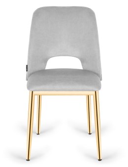 Krzesło tapicerowane GOTI LIGHT GREY VELVET GOLD