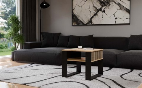 Ława Modern 2P MINI SLIM DĄB ARTISAN CZARNY