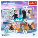 Puzzle 4w1 Kraina Lodu Niezwykły świat Frozen 3+ Trefl 34381