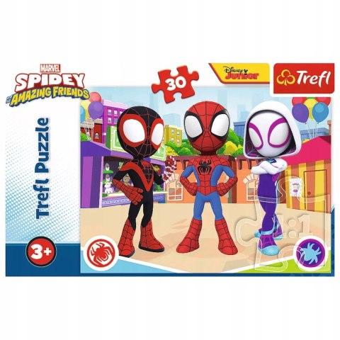 Puzzle Marvel Spiderman 30 el. Przygody Spidey'a i przyjaciół Trefl 18285