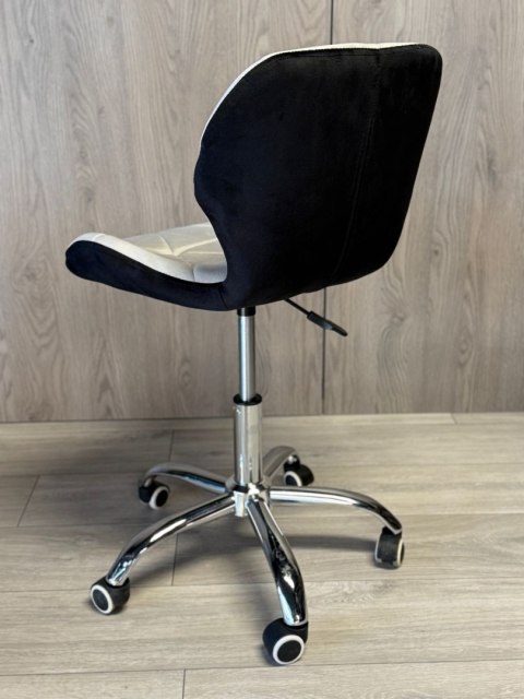 Krzesło obrotowe VASTO OFFICE VELVET BLACK + GREY SMOKE